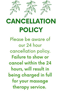 Chiropractic Benson NC Massage Cancellation Policy